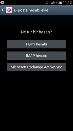 Android Cihazlar Mail Kurulum Adımları