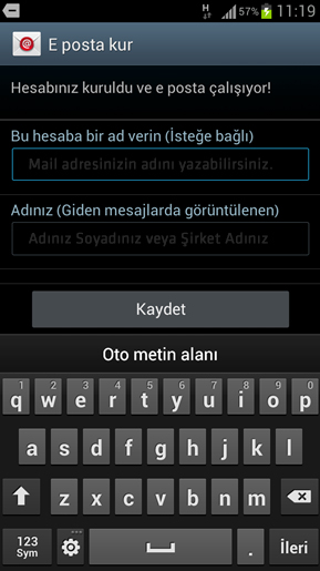 Android Cihazlar Mail Kurulum Adımları