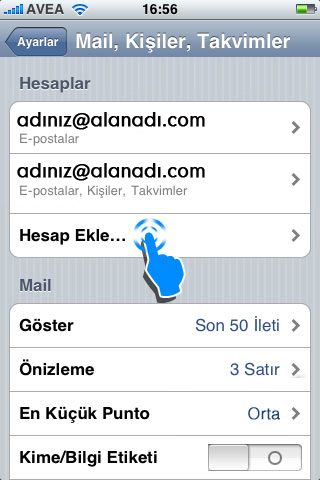 iOS Cihazlar Mail Kurulum Adımları